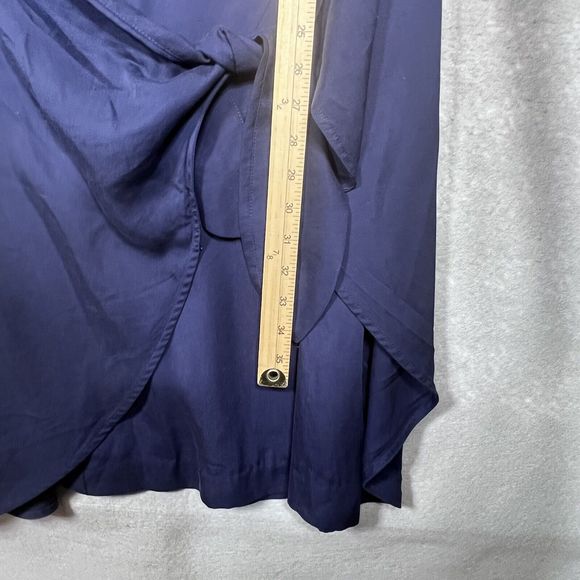 J. McLaughlin Dress Womens X-Large Blue V Neck 3/4 Sleeve Knee Length Back Zip - Picture 8 of 12